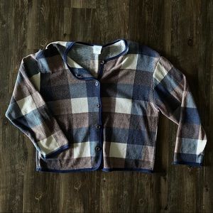 David Wayne Fall Plaid Cardigan